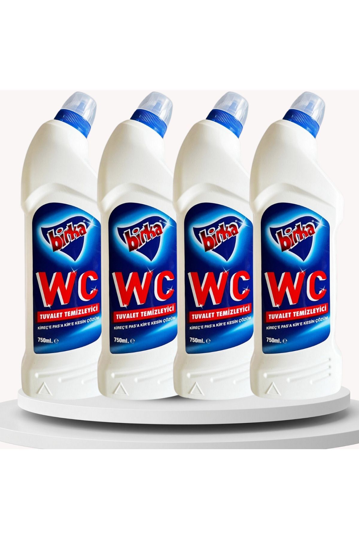 Birka WC Tuvalet ve Pisuvar Temizleyici 4 Adet x 750 ml - Güçlü Pas ve Kireç Çözücü